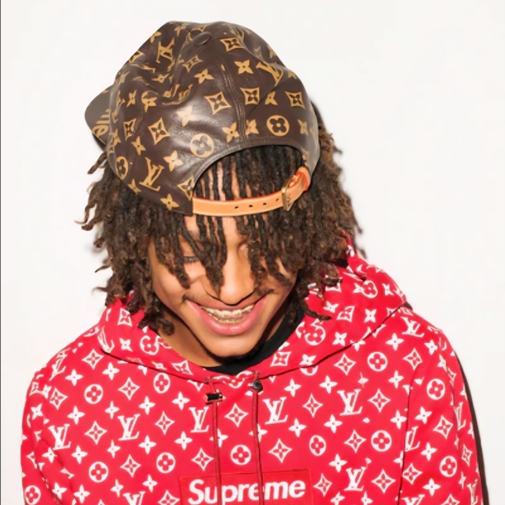 Louis Vuitton x Supreme Red Monogram Hoodie